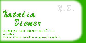 natalia diener business card